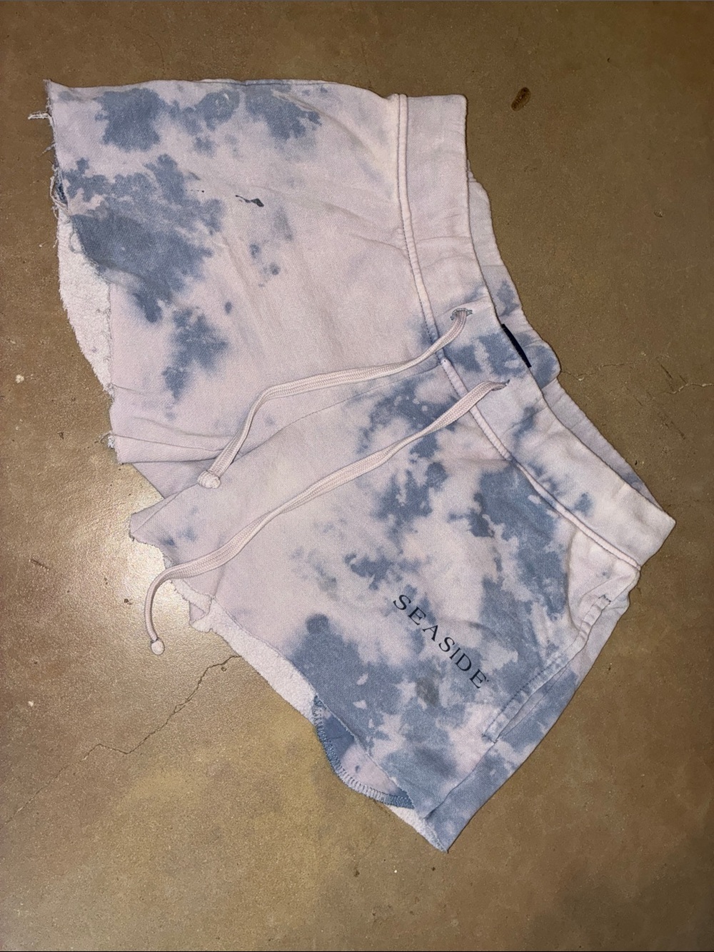 Seaside Tie-Dye Lounge Shorts - Blue & lilac